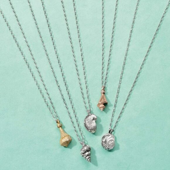 Brighton Shells Around The World Paper Nautilus Shell Necklace Style JM6980 $82 - Picture 3 of 3